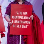 2/10 For Identification and remediation of sex bias - Quote on placard